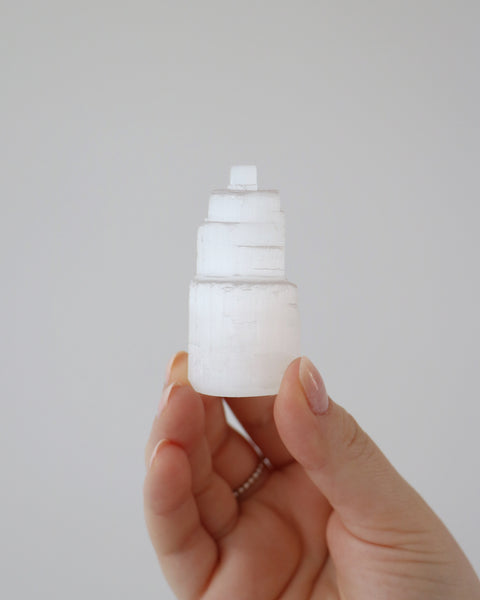 Satin Spar Selenite Mini Towers