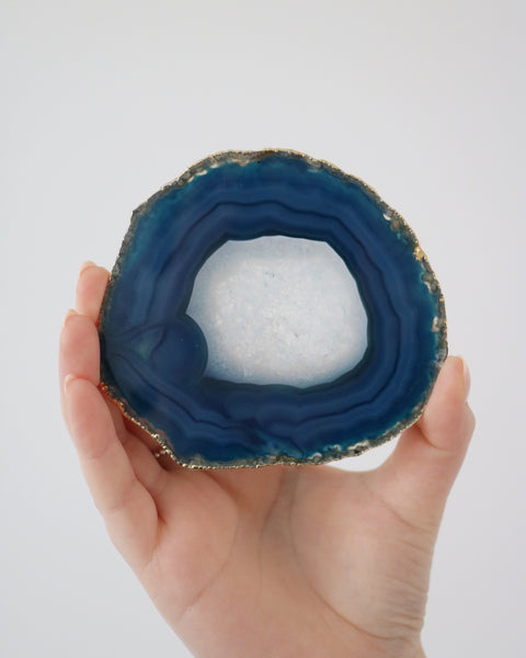 Agate Coaster - Gold Plated