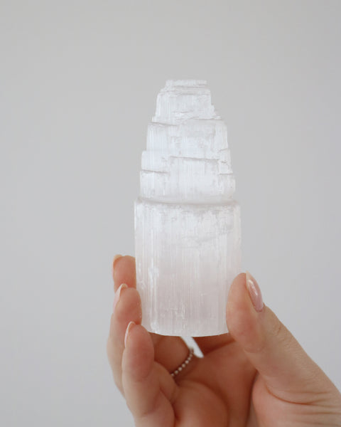 Satin Spar Selenite Tower