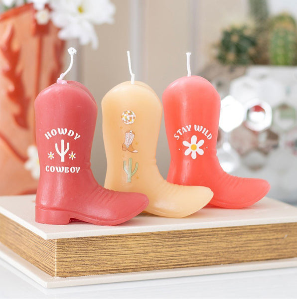 Decorative Cowboy Boot Candles