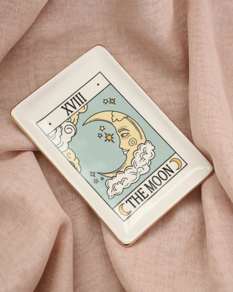 Vintage Tarot Trinket Dish - The Moon