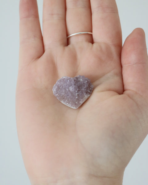 Amethyst Cluster Heart - 01