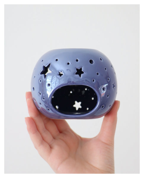 Purple Iridescent Star Oil Burner and Wax Warmer