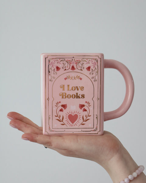Book Lover - Book Mug Pink