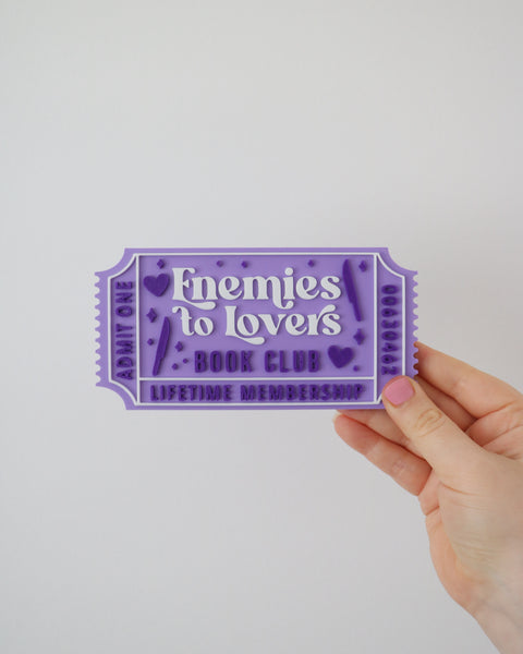 Enemies to Lovers Book Club - Book Shelf Sign
