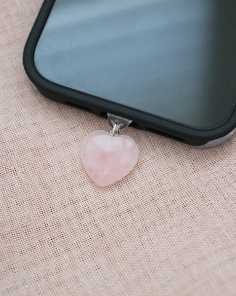 Crystal Heart Kindle / Phone Charms - USB C