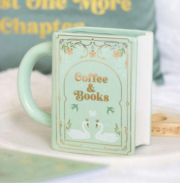 Coffee & Books - Book Mug Green