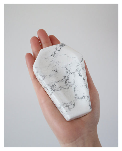 White Howlite Coffin