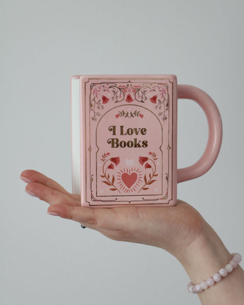Book Lover - Book Mug Pink