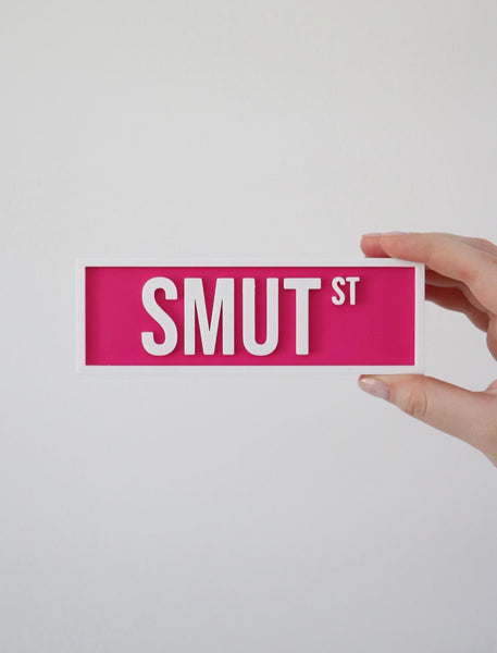 Smut - Book Shelf Sign