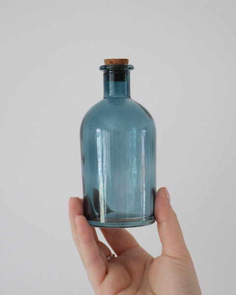 Teal Blue Apothecary Bottle