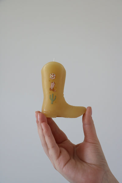Cowboy Boot Candle