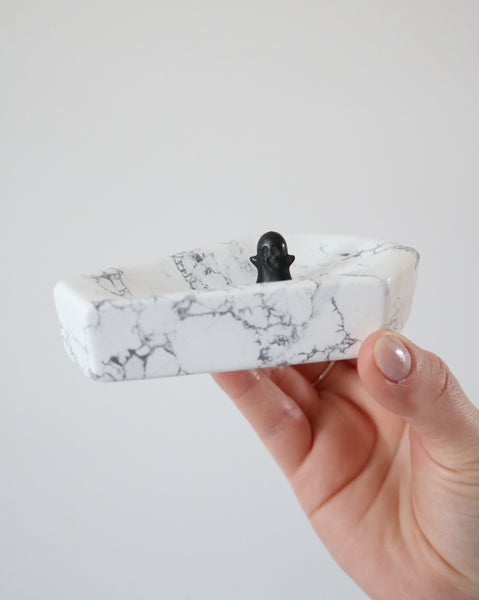 White Howlite Coffin Bowl