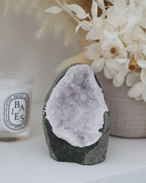 Apophyllite & Amethyst