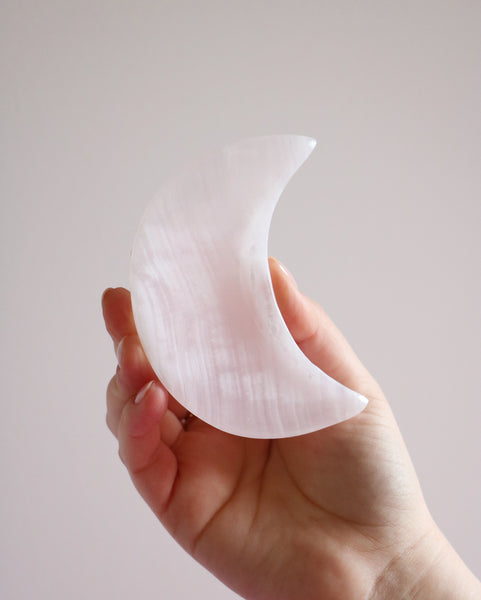 Pink Calcite Moon Bowl