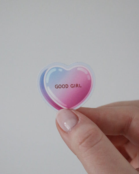 Good Girl Candy Heart Sticker
