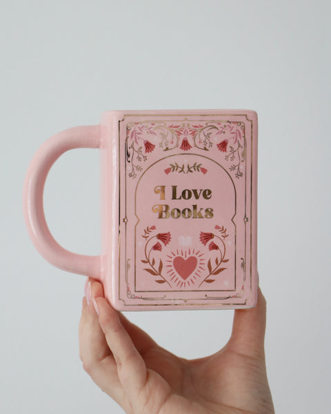 Book Lover - Book Mug Pink