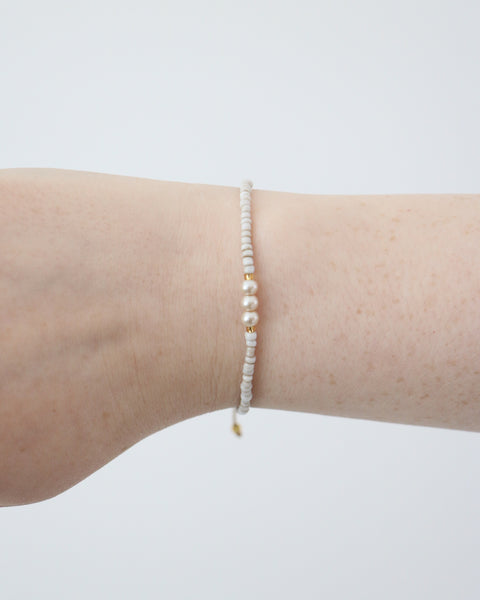 Pearl Beaded Bracelet - Neutral