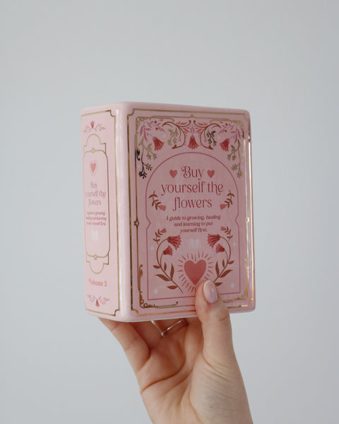 Buy the Flowers - Book Shaped Vase Pink