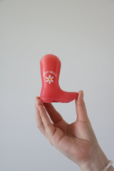Stay Wild Boot Candle