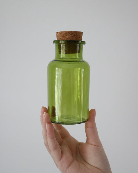 Apothecary Bottle - Olive Green