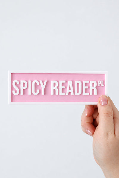 Spicy Reader (Pink) - Book Shelf Sign