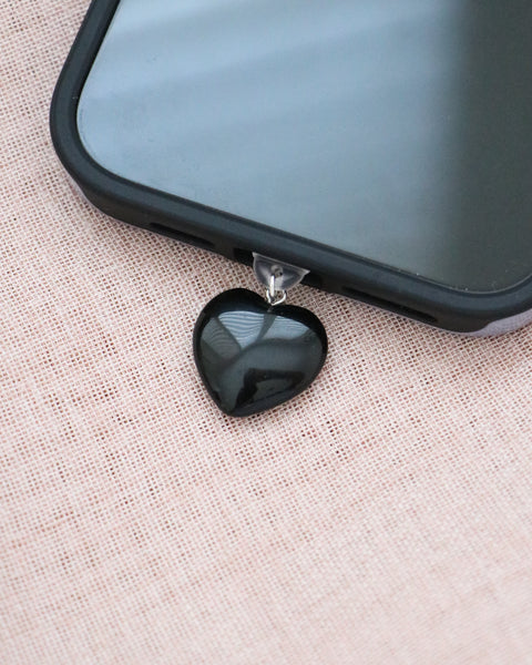 Crystal Heart Kindle / Phone Charms - USB C