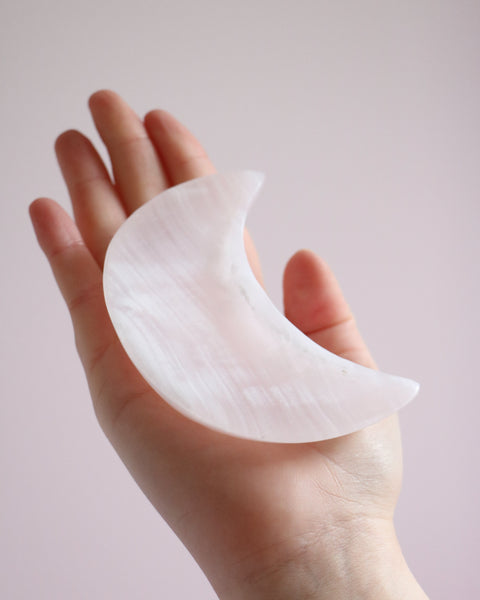 Pink Calcite Moon Bowl