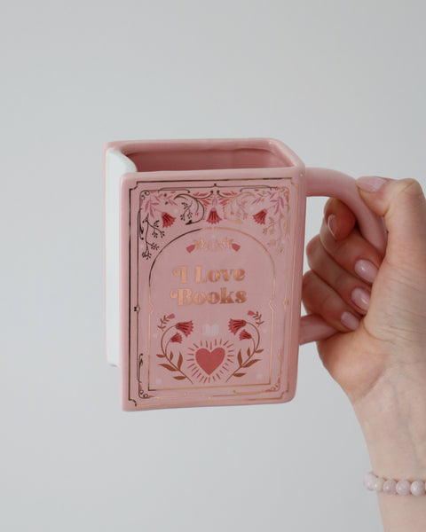 Book Lover - Book Mug Pink