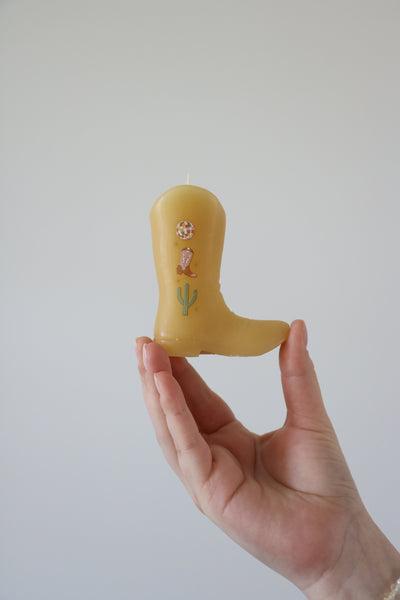 Cowboy Boot Candle