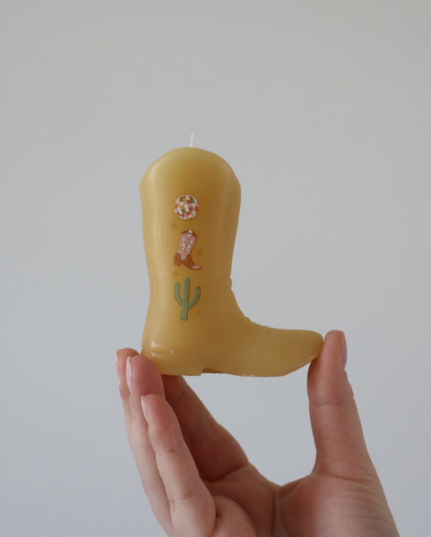 Cowboy Boot Candle