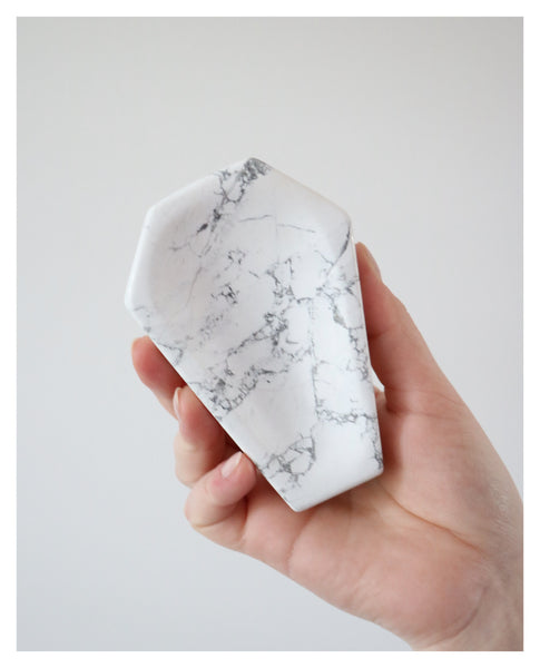 White Howlite Coffin