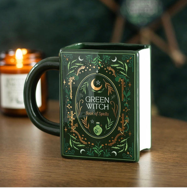 Green Witch Book Mug