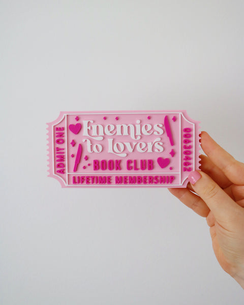 Enemies to Lovers Book Club - Book Shelf Sign