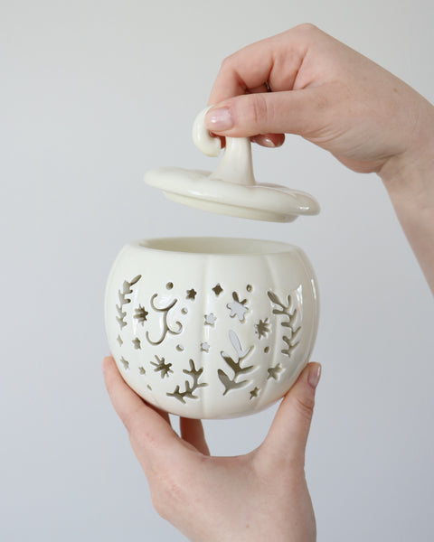 Cream Folk Pumpkin Oil Burner & Wax Melt Warmer