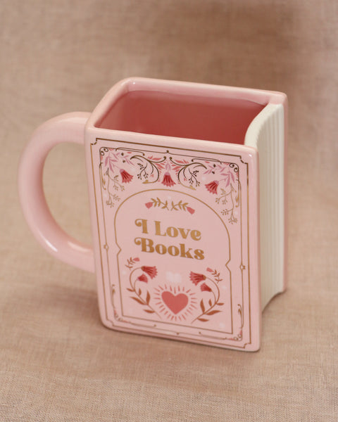 Book Lover - Book Mug Pink