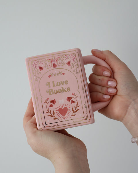 Book Lover - Book Mug Pink