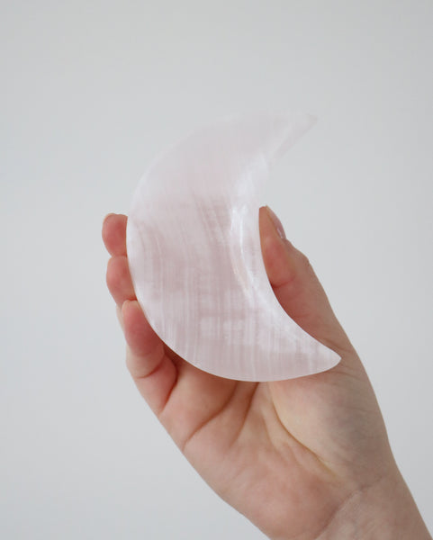 Pink Calcite Moon Bowl