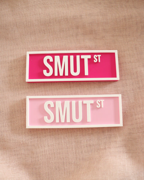 Smut - Book Shelf Sign