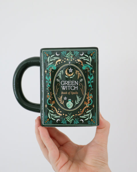 Green Witch Book Mug