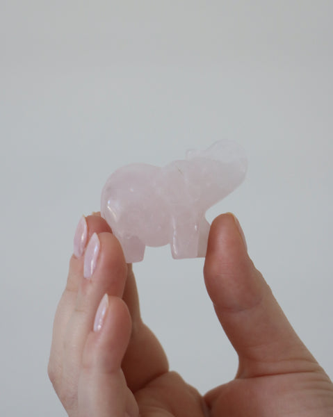 Rose Quartz Elephant