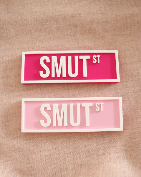 Smut - Book Shelf Sign