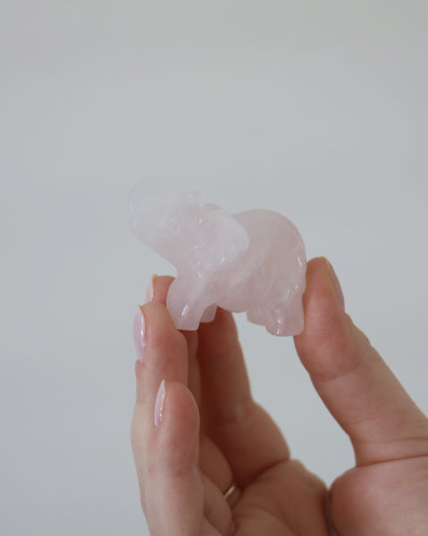 Rose Quartz Elephant