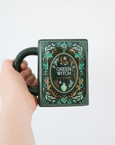 Green Witch Book Mug