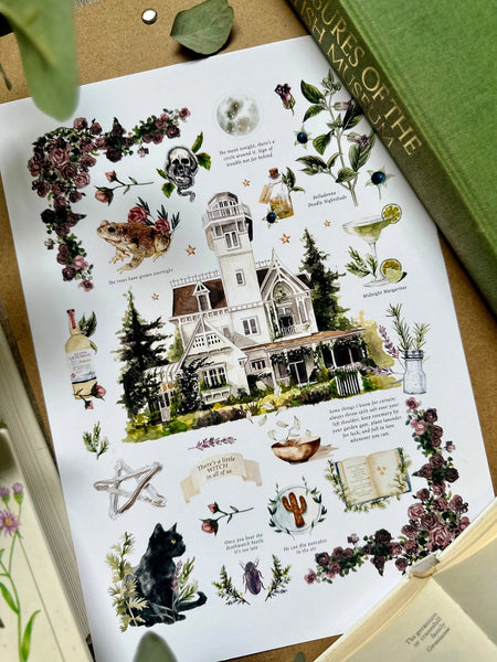 Practical Magic Story - Water Colour Print A5