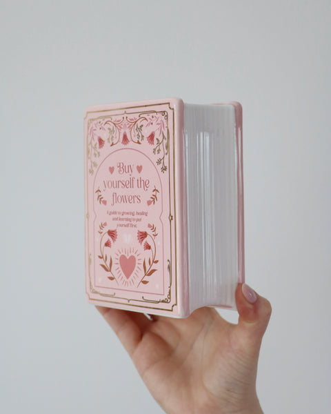 Buy the Flowers - Book Shaped Vase Pink