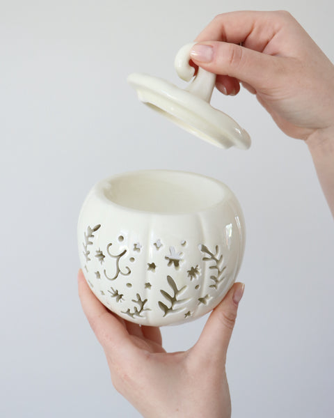 Cream Folk Pumpkin Oil Burner & Wax Melt Warmer
