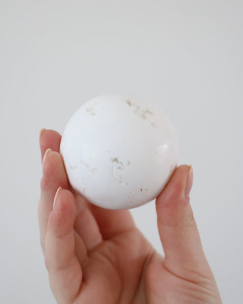 White Druzy Agate Sphere