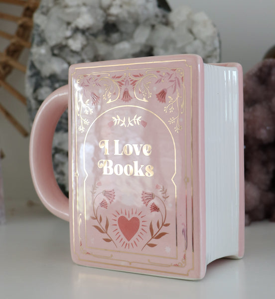 Book Lover - Book Mug Pink