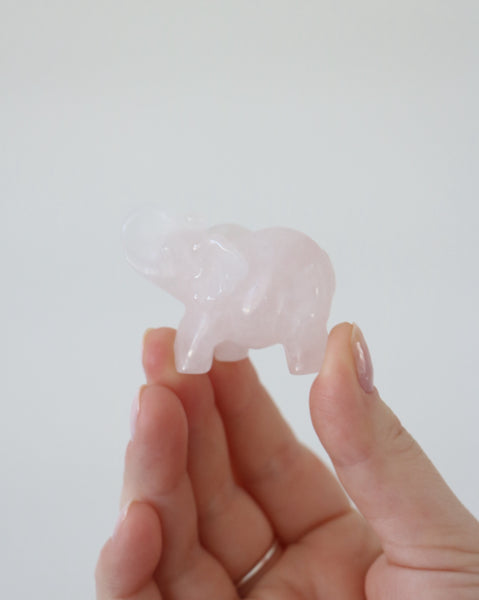 Rose Quartz Elephant